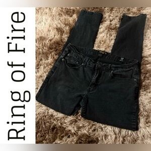 RING OF FIRE BLACK SLIM JEANS W31 L 30
